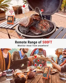 TP826B THERMOPRO Wireless Meat Thermometer Dual Probe Cooking #2