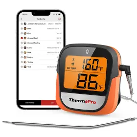 TP901 THERMOPRO Wireless Meat Thermometer Bluetooth Presets