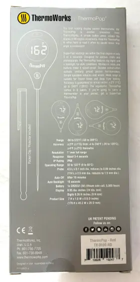 719926192477 THERMOWORKS Thermopop Thermometer Backlit #2