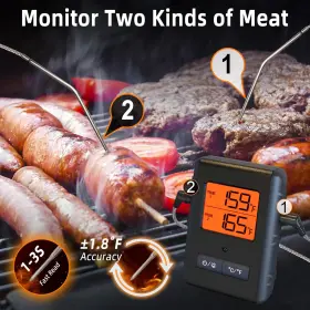 EN2053-2 TIGERILY Remote Meat Thermometer Wireless Grilling #3