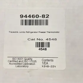 94460-82 TRACEABLE Refrigerator Freezer Thermometer Cat #2