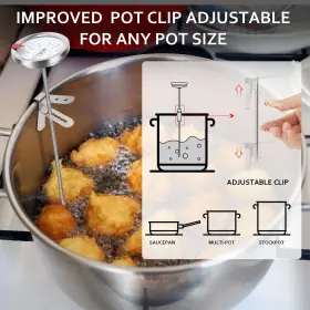 618202986529 TRADITOP Candy Thermometer Pot Clip Frying Oil #2