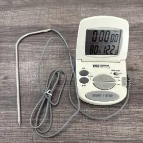 3518-21 TRUTEMP Digital Cooking Thermometer Probe Timer Fold