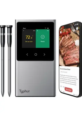 860009656833 TYPHUR Sync Dual Wireless Meat Thermometer Bbq