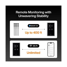 WT08 TYPHUR Sync Wireless Meat Thermometer Quad Probes Lcd Wi #2
