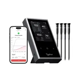 WT08 TYPHUR Sync Wireless Meat Thermometer Quad Probes Lcd Wi