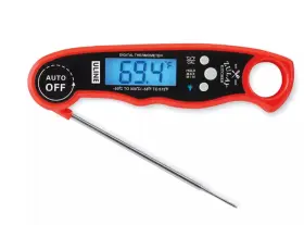 H-9012 ULINE Digital Folding Probe Thermometer Kitchen Bbq