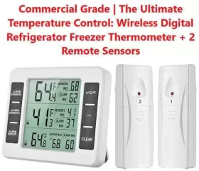 UNV156216585940 DIGITAL Refrigerator Freezer Thermometer