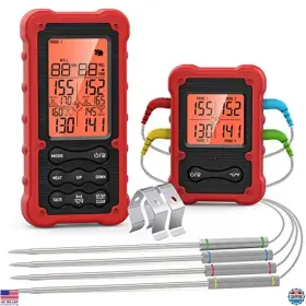 B08GPK8FKH VAUNO Wireless Digital Meat Thermometer Probes Bbq