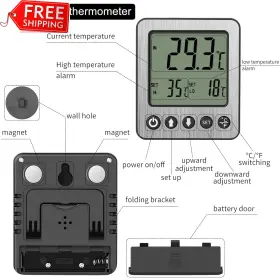 445044587521 VLEJEARI Refrigerator Thermometer Freezer Alarm #2