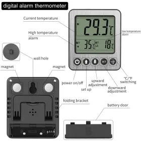 ZZ10 VLEJEARI Refrigerator Thermometer Freezer Digital Alarm #2