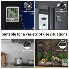 ZZ10 VLEJEARI Refrigerator Thermometer Freezer Digital Alarm #3