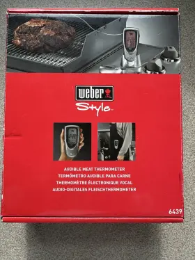 6439 WEBER Audible Meat Thermometer Box