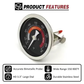 PP-BGE001 WEMEIKIT Thermometer Big Egg Grills Dial #2