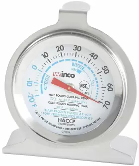 116420066394 WINCO Dial Refrigerator Freezer Thermometer Hook