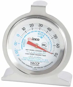 811642006639 WINCO Dial Refrigerator Freezer Thermometer Hook