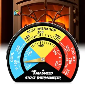 WDJ-BY-01 XMASNEED Wood Stove Thermometer Magnetic Fireplace