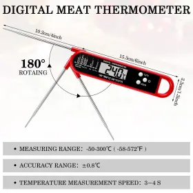 THERMOMETER-76634 XUHAL Digital Food Grill Cooking Meat #2