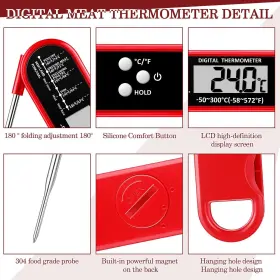 THERMOMETER-76634 XUHAL Digital Food Grill Cooking Meat #3
