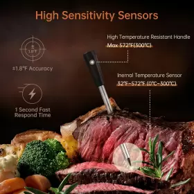 749166605093 YISH Smart Bluetooth Meat Thermometer Wireless #2