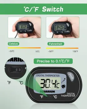 ZDT1D-AUX-1 ZACRO Pack Digital Aquarium Thermometer Fish Tank #3