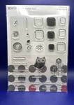 Wplus9 Design Studio - Funky Flowers Photopolymer Cling Stamp Set. Fixed Price $7.00.