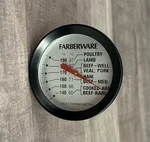 Farberware Meat Thermometer 140-190 Large 2 Inch Dial Black. Fixed Price $15.00.