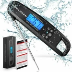 Powlaken Digital Kitchen Instant Read Thermometer Folding Stainless Probe. Fixed Price $12.99.
