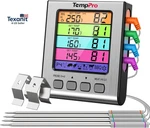 Tp17h Digital Meat Thermometer With 4 Temperature Probes, Hi/low Alarm Smoker Fo. Fixed Price $57.64.