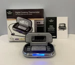 The Sharper Image Digital Meat Thermometer W/ Probe And Color Doneness Indicator. Fixed Price $39.99.