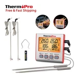 Thermopro Tp17w Digital Thermometer Dual Probe Cooking Grill W/timer. Fixed Price $25.91.