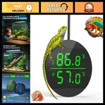 Digital Reptile Thermometer & Humidity Gauge, Led Hydrometer For Bearded Dragons. Fixed Price $23.39.