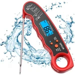 Qpeuim Digital Meat Thermometer Instant Read Waterproof Backlit Grill Cooking. Fixed Price $25.99.