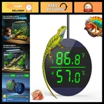 Digital Reptile Thermometer & Humidity Gauge, Led Hydrometer For Bearded Dragons. Fixed Price $23.39.