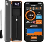 Nigogor Smart Wireless Meat Thermometer W/ Thinnest Probe For Bbq, Grill, Smoker. Fixed Price $39.99.