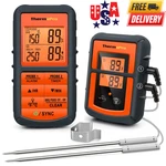 Thermopro Tp08b 500ft Wireless Meat Kitchen Bbq Cooking Thermometer Dual Probe. Fixed Price $79.49.