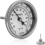3 Dial 2 Probe Stainless Steel Kettle Thermometer 1/2 Npt Weldless W/orings. Fixed Price $22.00.