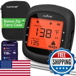 Nutrichef Smart Bluetooth Bbq Thermometer Travel Zip Case Upgraded Stainless W/. Fixed Price $53.16.