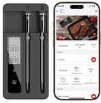 Rouuo Smart Wireless Meat Thermometer With Dual Probes, Bluetooth & Wifi Combo. Fixed Price $103.85.