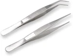 5 Inch Stainless Steel Tweezers With Straight And Curved Serrated Tip Multipurpo. Fixed Price $19.99.