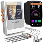 Nutrichef Smart Bbq Grill Thermometer-digital Display, Dual Probes Safe. Fixed Price $78.99.