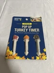 Gourmet Club 3-pack Pop Up Turkey Timer Thanksgiving Decor. Fixed Price $3.82.