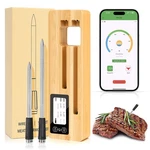 Byxas Smart Bluetooth Wireless Meat Thermometer Digital 600ft - Black/silver. Fixed Price $43.79.