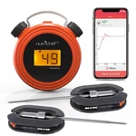 Nutrichef Smart Bluetooth Bbq Smoker Thermometer W/ 2 Temp. Stainless Probes Lcd. Fixed Price $28.80.