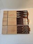 Vtg 50s Stanley Deluxe Steak Forks/knives/spoon W/trays/boxes Lucite Handles Mcm. Fixed Price $28.50.