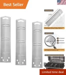 Set Of Three Stainless Steel Heat Plates For 3 Burner Walmart Expert Grill Model. Fixed Price $28.99.