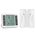 (upgraded) Amir Refrigerator Thermometer, Wireless Indoor Outdoor White. Fixed Price $29.00.