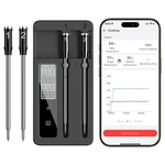 Smart Wireless Meat Thermometer With Dual Probes, Bluetooth & Wifi Combo, Hig.... Fixed Price $87.09.