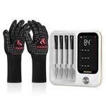 Inkbird Truly Wireless Meat Thermometer 4-probe Bbq Oven Mitts Grilling Gloves. Fixed Price $90.99.