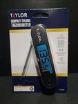 Taylor Compact Folding Thermometer Digital Display Probe Black Brand New 1476n9. Fixed Price $10.97.